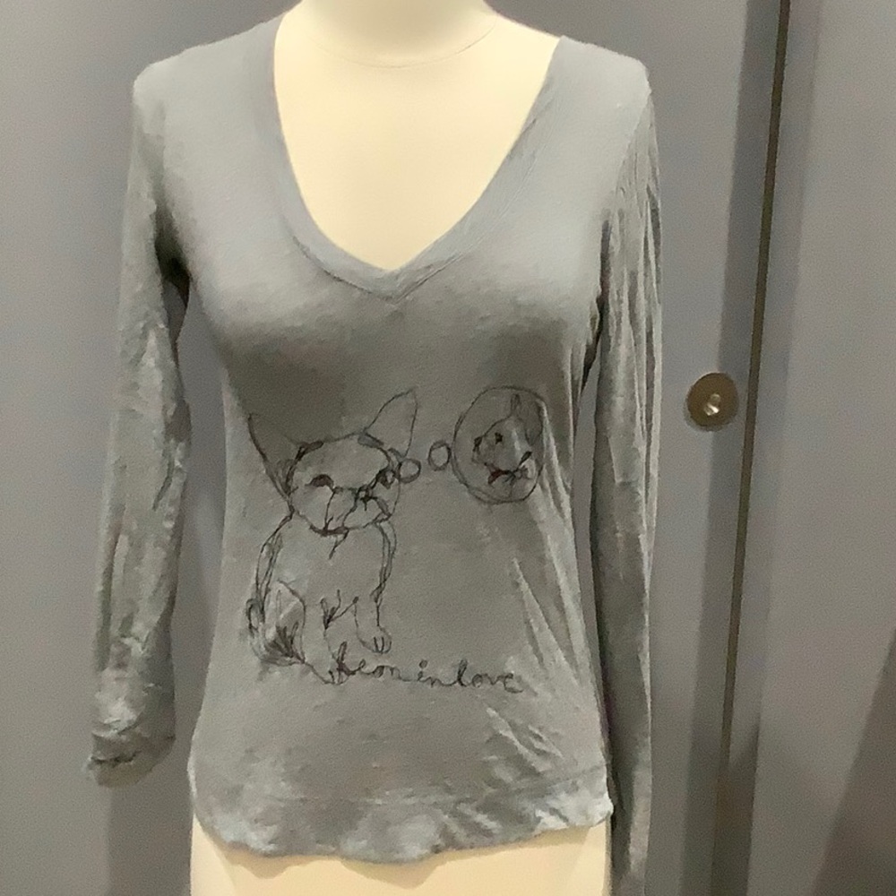 Comptoir Des Cptonniers Embroidered Lon Sleeve Women’s T Shirt